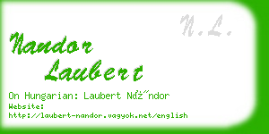 nandor laubert business card